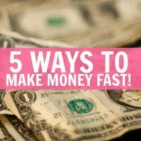 Make money fast with these 5 easy ideas. I love these ideas for making money online and at home quickly! Great if you are unemployed or a stay at home mom and need some extra cash in a pinch.