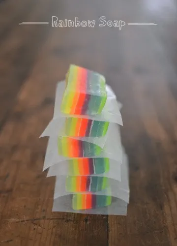 DIY Rainbow soap