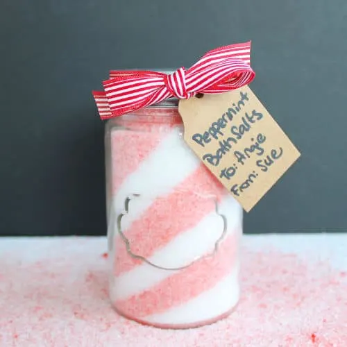 Peppermint bath salts-last minute DIY Christmas gifts
