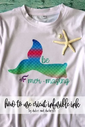 mermaid t-shirt craft with Cricut
