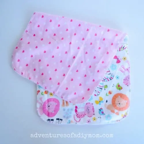 DIY flannel burp cloths