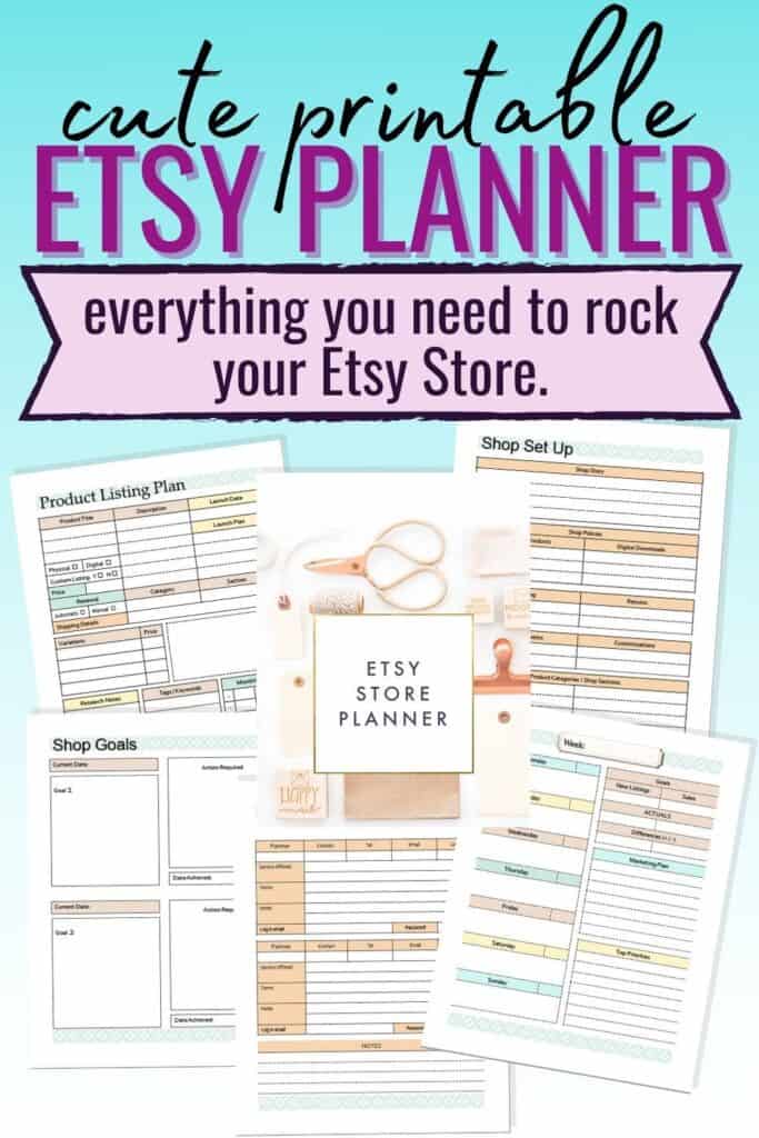 printable etsy store planner