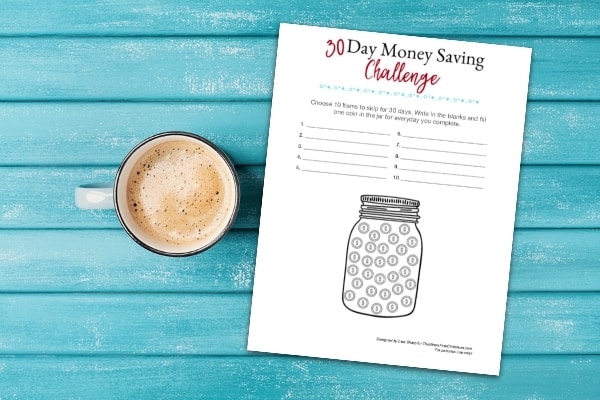 money saving challenge free budget printable