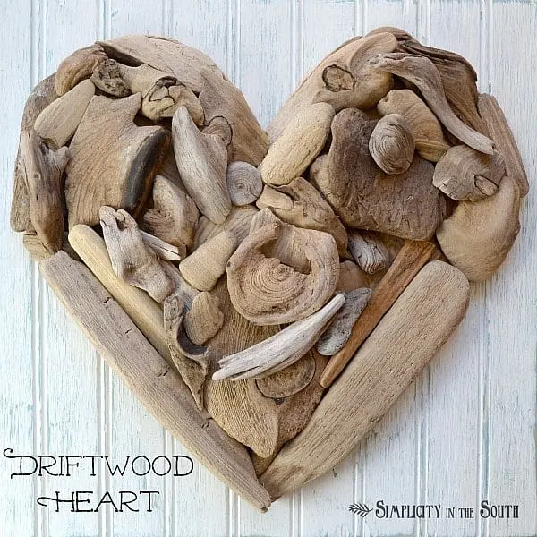 DIY Driftwood heart