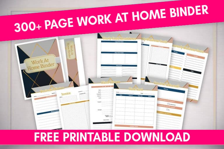 FREE work at home binder