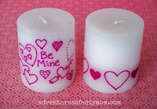 Personalized DIY candles for Valentine's day crafts to make and sell