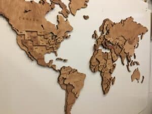 Wooden 3D map