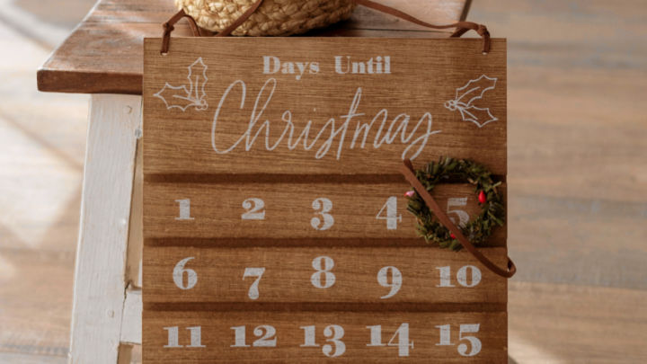 wooden advent calendar