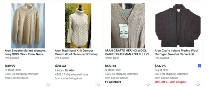 Vintage knits to sell