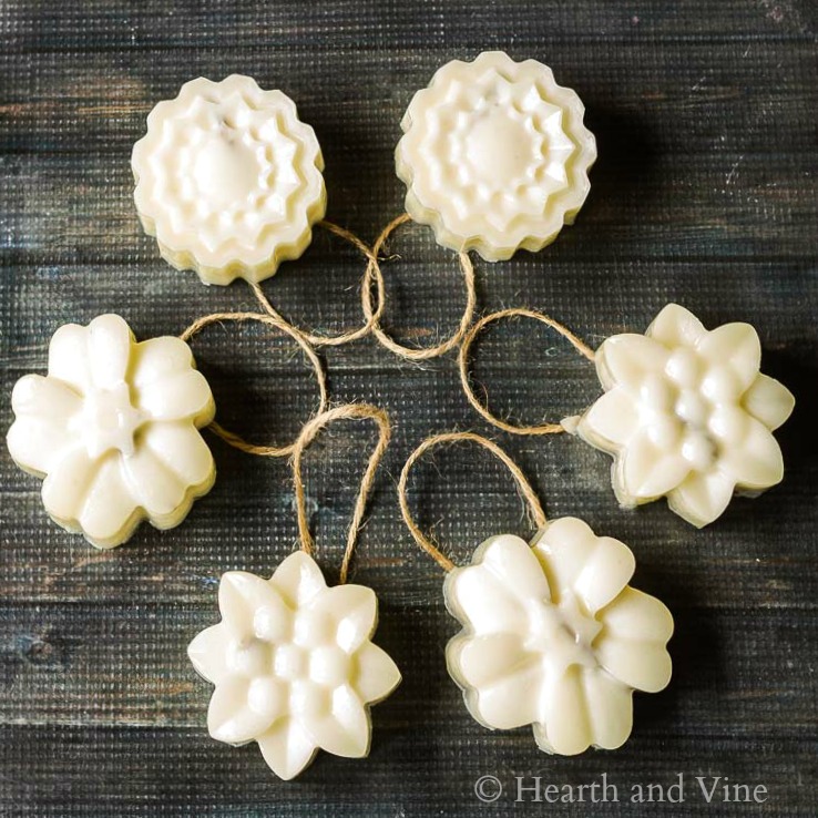 scented beeswax ornaments