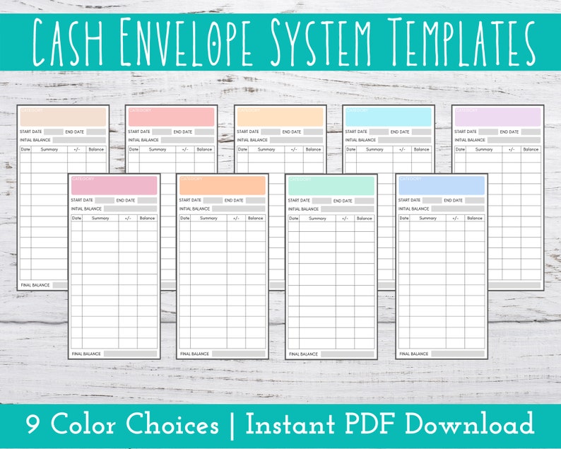 these cash envelope inserts are great for your Etsy printables business