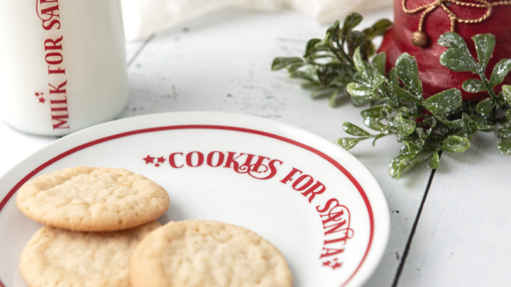 cookies for santa plate