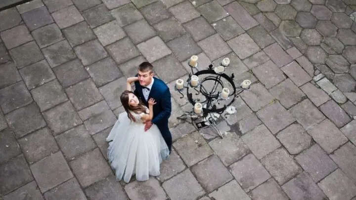aerial wedding photography