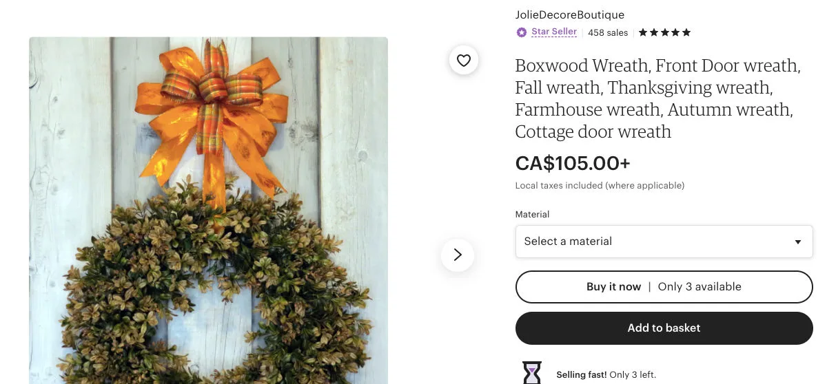 How to sell wreaths on Etsy