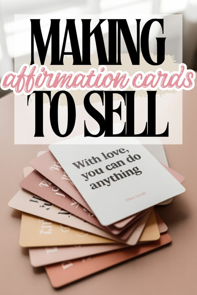 Making and selling affirmation cards