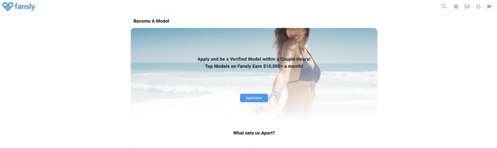 Become a model on Fansly