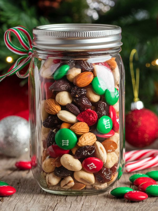 Christmas Trail Mix Jar