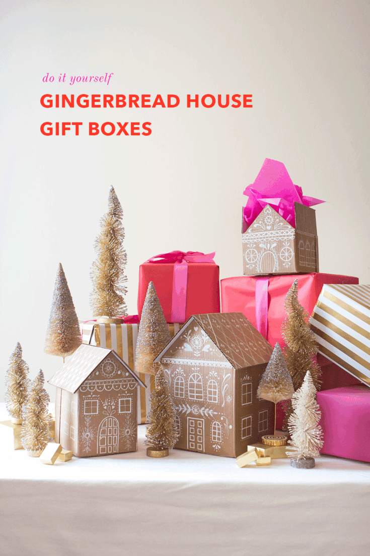 Image for Gingerbread house gift boxes